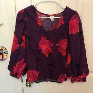 Floral Purple Blouse